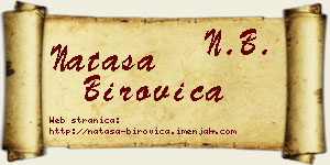 Nataša Birovica vizit kartica